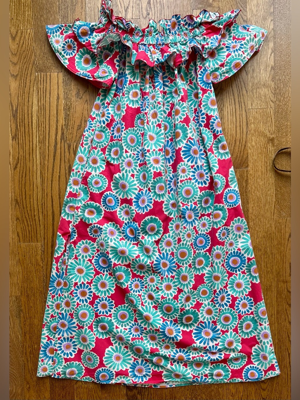 La DoubleJ Breakfast Crazy Daisy Maxi Dress Size M - Picture 7 of 10